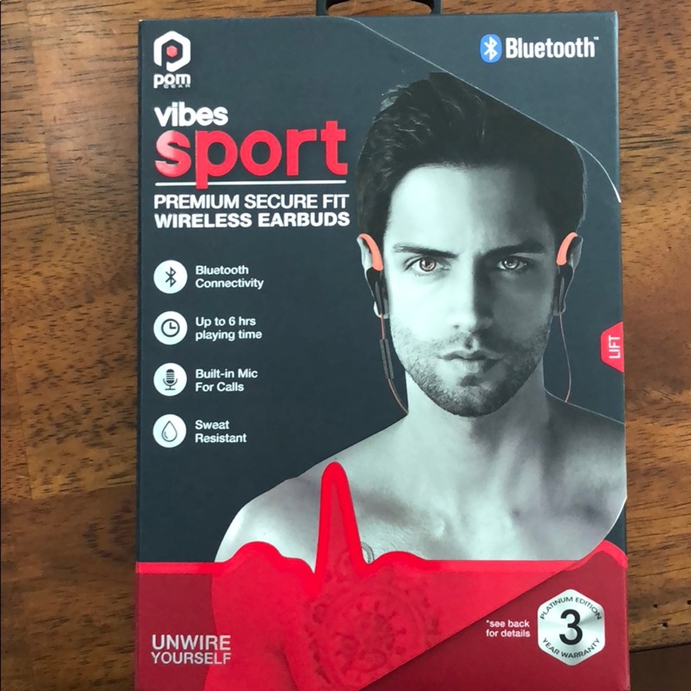Pom Gear Vibes Sports Bluetooth Wireless Headphone